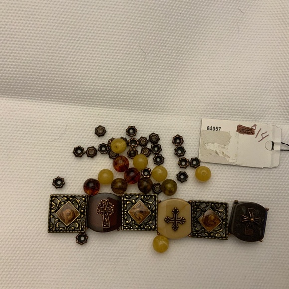 B1/Beads for Cookie Lee Bracelet 64057  - Brown, Gold & Bronze - Picture 1 of 2